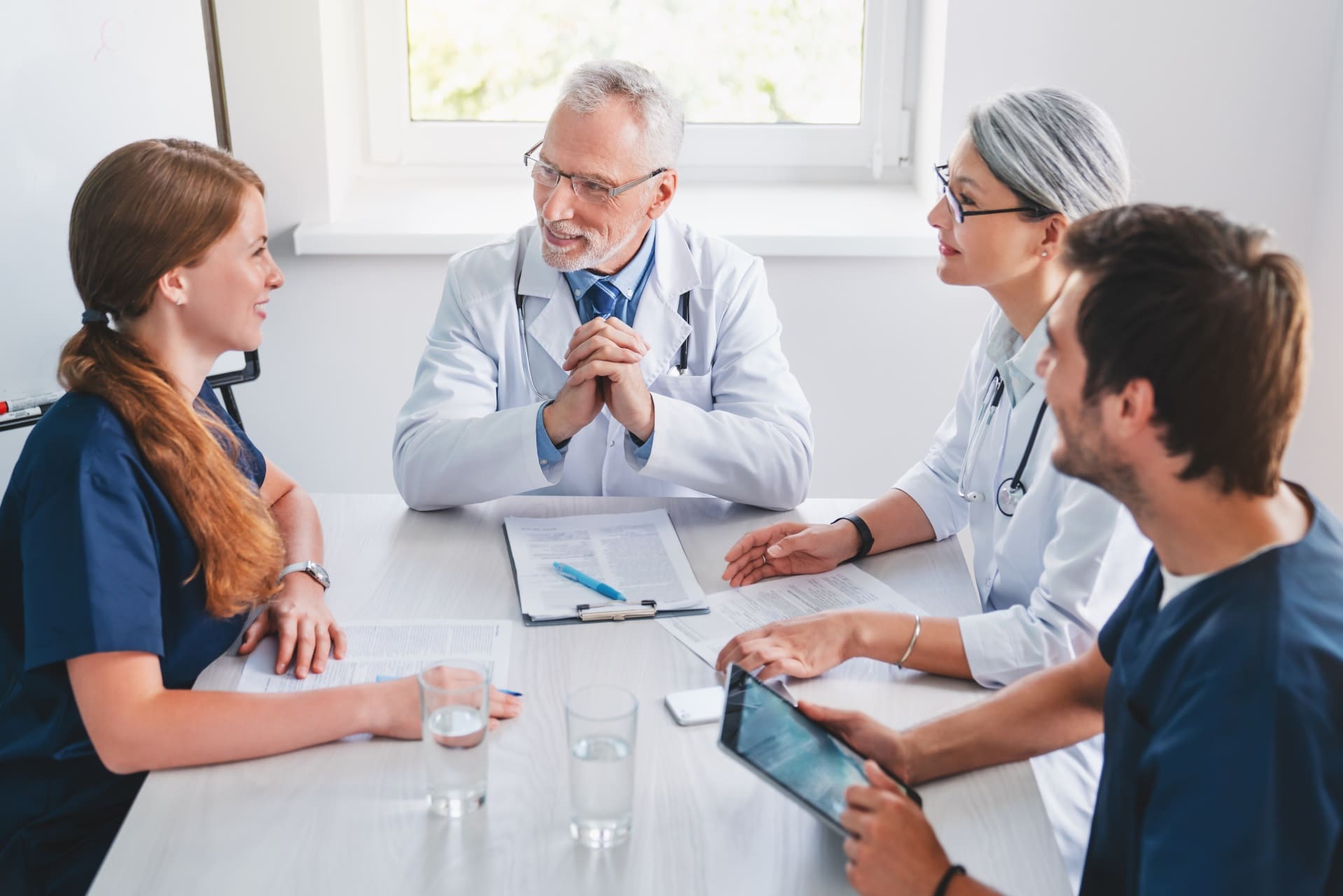 medical-staff-engaging-in-team-building-strategies-in-healthcare Medical staff engaging in team-building strategies in healthcare
